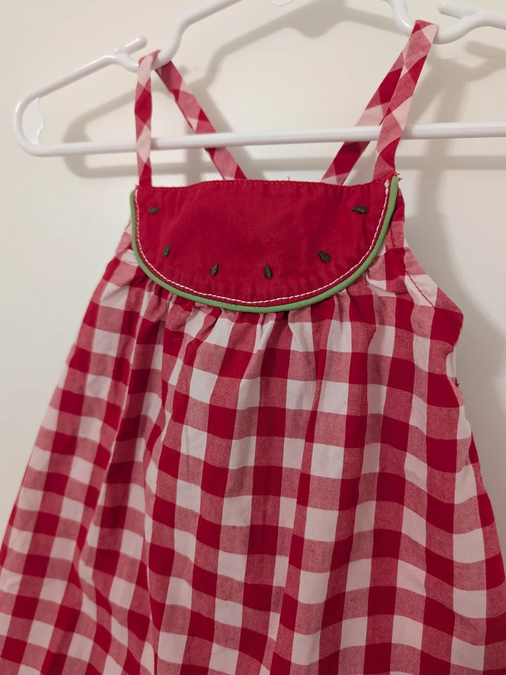 Gymboree Summer Picnic 2008 Watermelon Gingham Dress 3-6M Y2K
